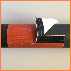 Firesleeve with hook loop velcro closure