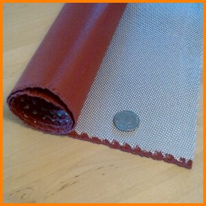 fiberglass fabric with silicone rubber coating 1 side high temperature heat resistant